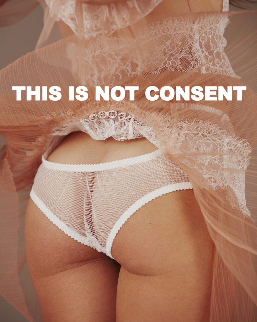 Charlotte Abramow This is not consent fesses sous-vêtements femme consentement